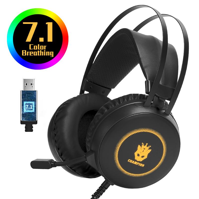 Tai Nghe Game Thủ 7.1 Kênh Với Micro Tai Nghe Chơi Game Âm Thanh Vòm Tai Nghe Chụp Tai Chuyên Nghiệp Đèn RGB Cho Máy Tính Máy Tính PUBG