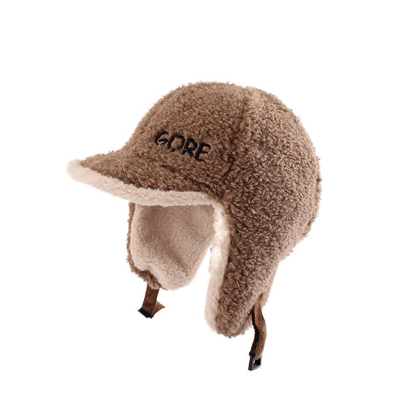 MÙA THU ĐÔNG Mới Cashmere Nón Cho Nữ Nga Nón Nam Hàn Quốc Thường Dày Ấm Earflap Nón Mềm Phi Công mũ Lưỡi Trai