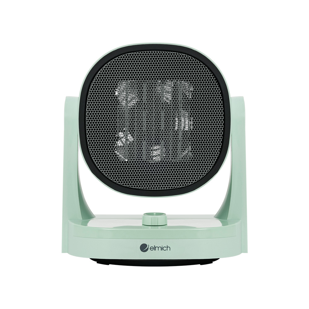 Máy sưởi gốm Elmich CHE-8644, Công suất 2000W, Điều khiển núm xoay, 1 mức gió mát và 2 mức gió ấm, Tự động ngắt khi đổ, Xoay 60 độ, Bảo hành 2 năm - Hàng chính hãng