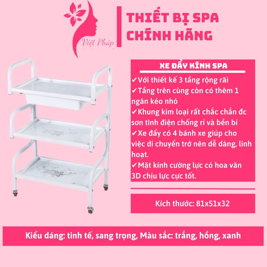 xe đẩy kính spa 3 tầng thuận tiện sử dụng