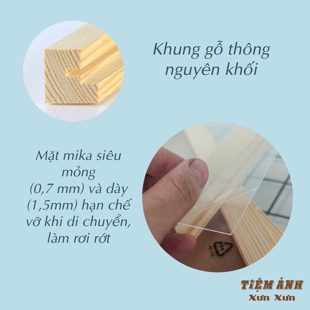 Khung ảnh để bàn, treo tường gỗ thông A3; 30x40 cm; 40x40 cm treo tường - 40 x 40 - treo tường