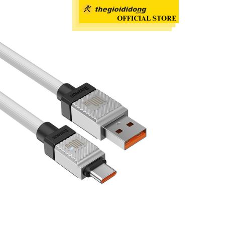 Cáp Type C 1m Baseus CoolPlay CB000046 Trắng - Hàng Chính Hãng