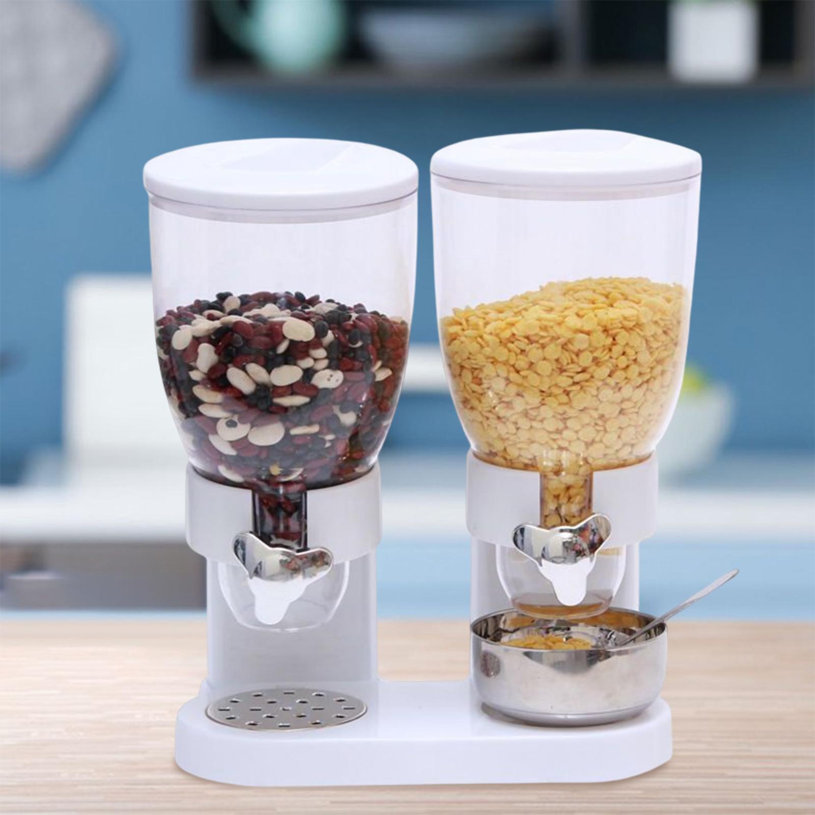 Cereal Dispenser Rice Bucket, Dry Food Dispenser, for Kitchen Breakfast Countertop Candy