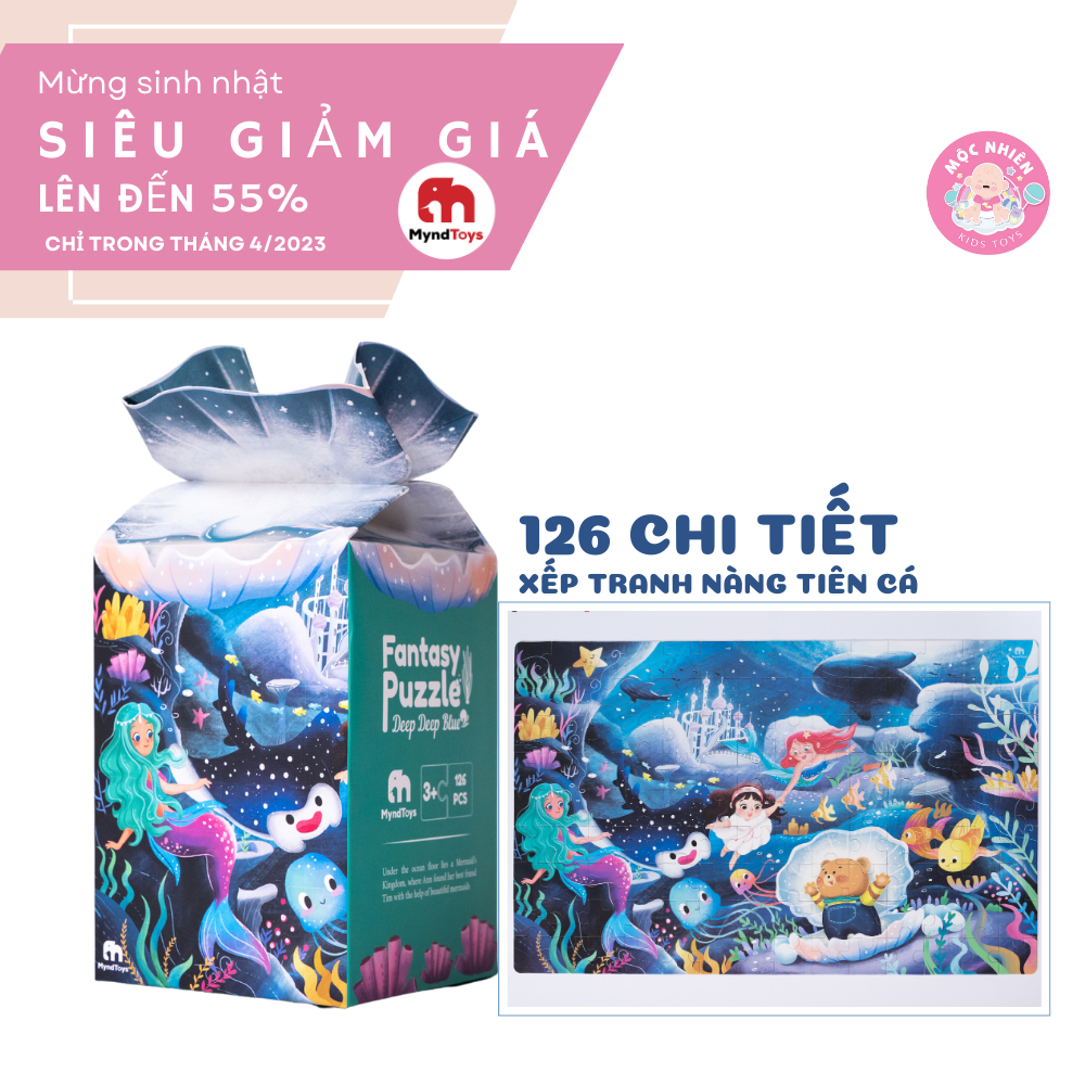 Đồ Chơi Xếp Hình Myndtoys Fantasy Puzzle - Nàng Tiên Cá Deep Deep Blue Dành Cho Bé Gái