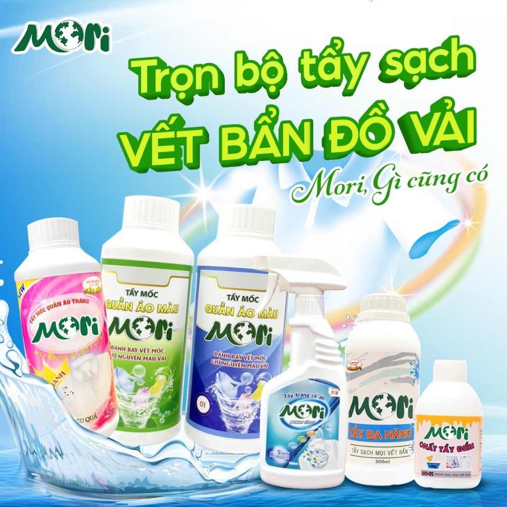 TẨY TRẮNG CỔ ÁO MORI TẨY CỔ ÁO TRẮNG SIÊU TRẮNG, LOẠI BỎ MỌI VẾT BẨN TRÊN CỔ ÁO VÀ TAY ÁO CHAI 500ML