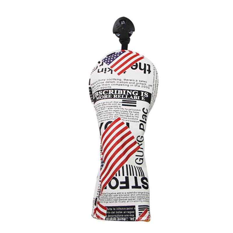 1 Bộ USA Cờ Anh Golf Headcovers, Golf Vintage Retro Yêu Nước Fairway Đầu Gỗ Bao Phù Hợp Với 1,3,5,UT Fairway Gỗ Câu Lạc Bộ Color: 4