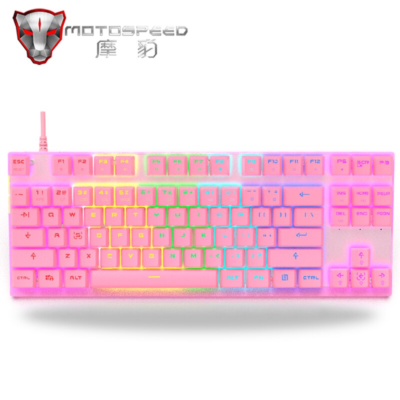 BÀN PHÍM CƠ MOTOSPEED CK82 (BLACK AND PINK) giao màu ngẫu nhiên - Hàng chính hãng