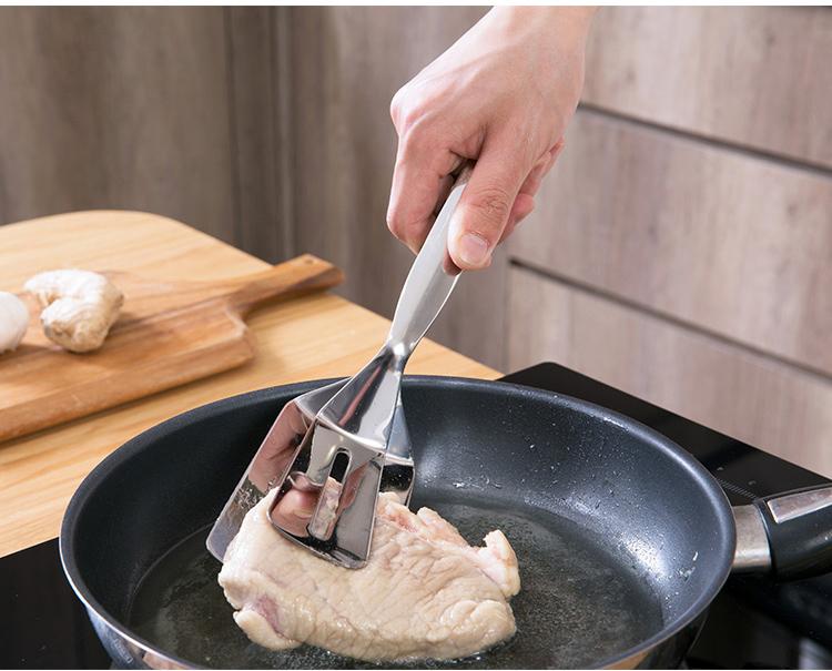 Thép không gỉ chiên xẻng chảo chiên chảo chiên xẻng bít tết