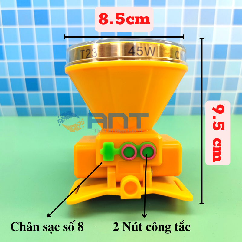 Đèn đội đầu chống nước siêu sáng , công suất 45w, thấp sáng trên 20h , CYX - T23