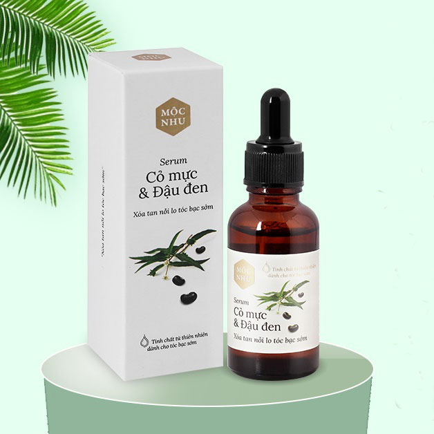 Bộ Dầu Gội Xả Cỏ Mực Mộc Nhu 300ml và serum cỏ mực 30ml ngăn tóc bạc toàn diện