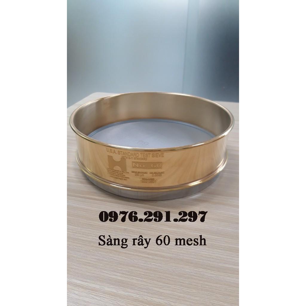 Sàng rây tinh bột 60 mesh lỗ 250 micron ( 0,25 mm ) - Hogentogler Mỹ