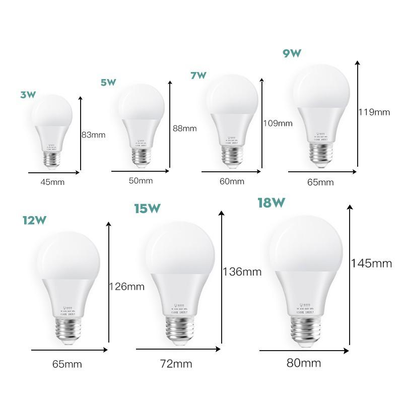 Bóng Đèn LED E27 3w 5w 7w 9w 12w 15w 18w 220v 110v Tiện Dụng