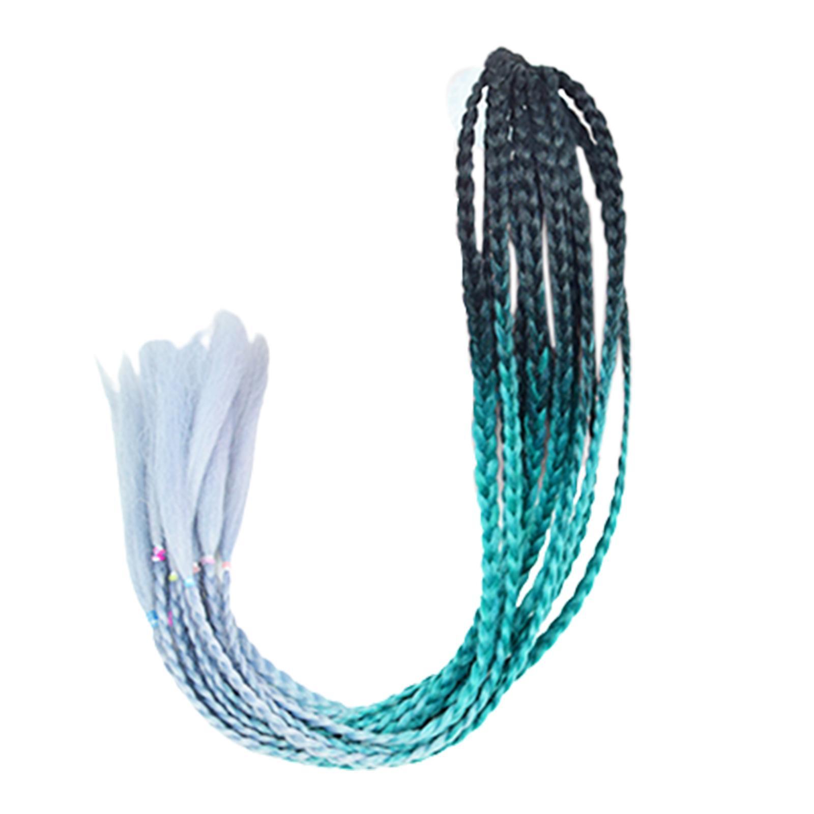 Pigtails Braids Punk Curly Hair 65cm Gradient Ramp for Female Men