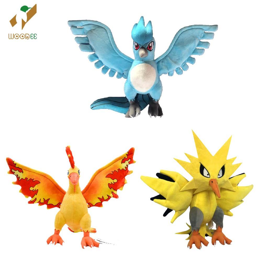 Gấu bông pokemon Huyền thoại Articuno, Zapdos và Moltres 30cm