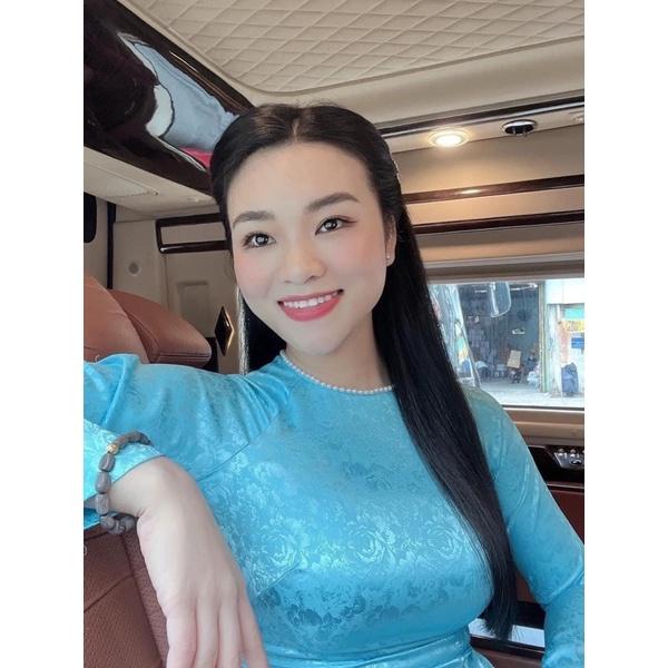 Áo dài gấm kèm quần