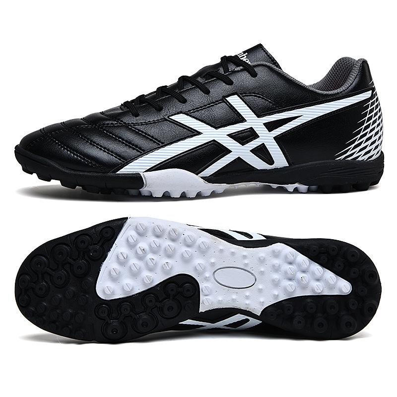 LCRTZKG 2023 Giày da mới màu xanh Unisex Futsal Giày bóng đá nam thoáng khí Giày thể thao nữ chống trượt