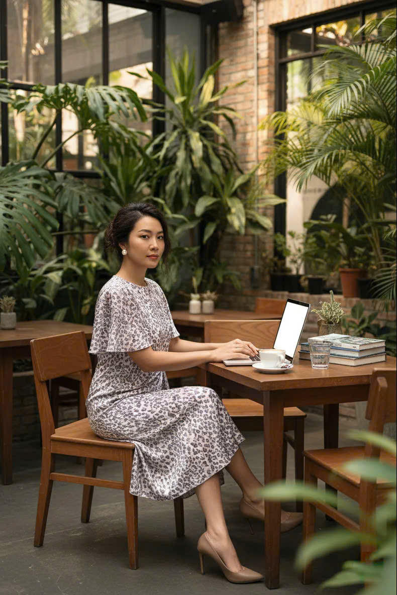 Đầm Suông Nhấn Eo Anh Đào thời trang thiết kế Hity Dre216