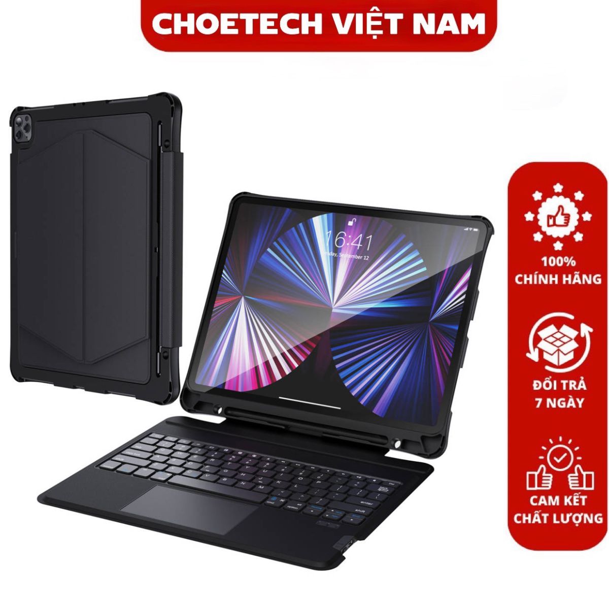Bao da bàn phím Touchpad có thể tháo rời Choetech BH-015 dành cho Ipad Pro 12.9inch