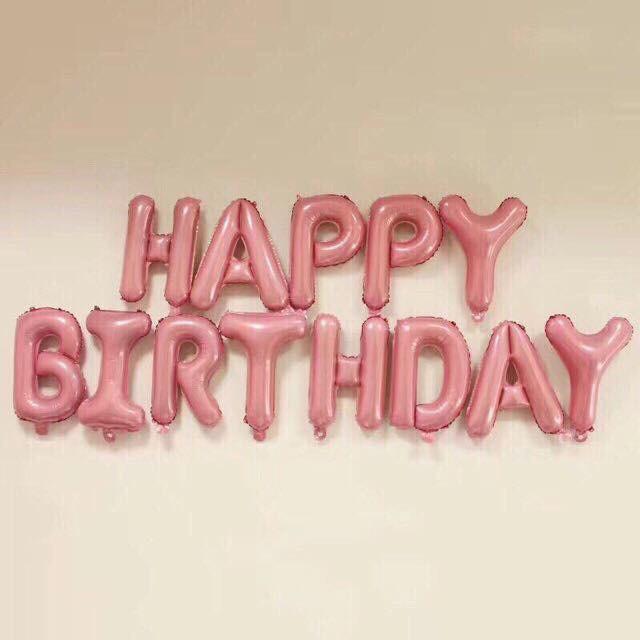 Bóng chữ Happy birthday - Bóng chữ chúc mừng sinh nhật - Happy birthday balloon - Bóng chữ các màu vàng, bạc, hồng, xanh
