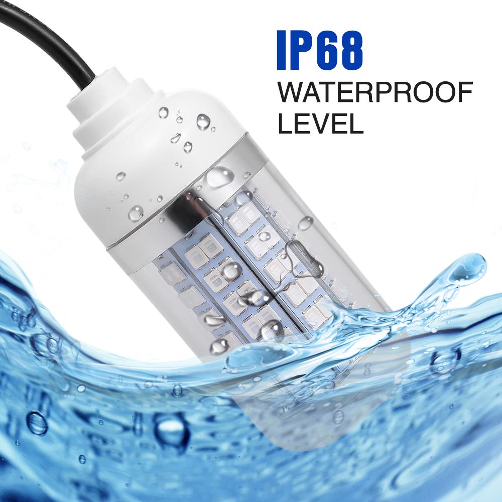 Đèn Câu cá dưới nước 12V 15W, dây nguồn 30ft chạy pin