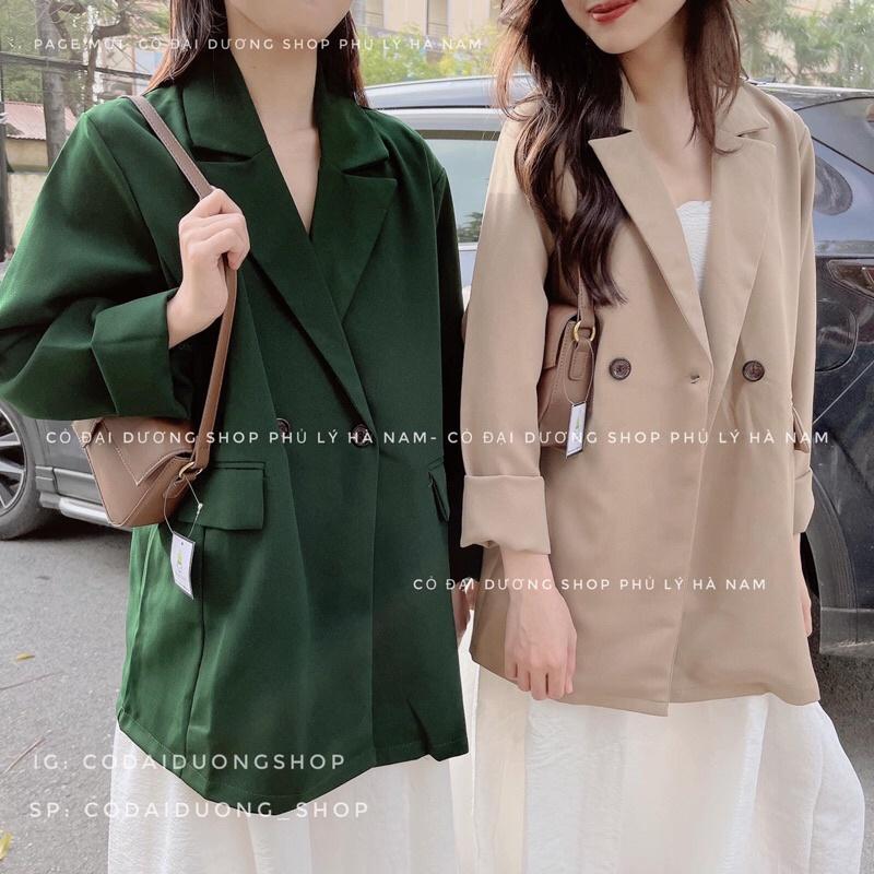 áo blazer 6082 - xanh,freesize dưới 65kg
