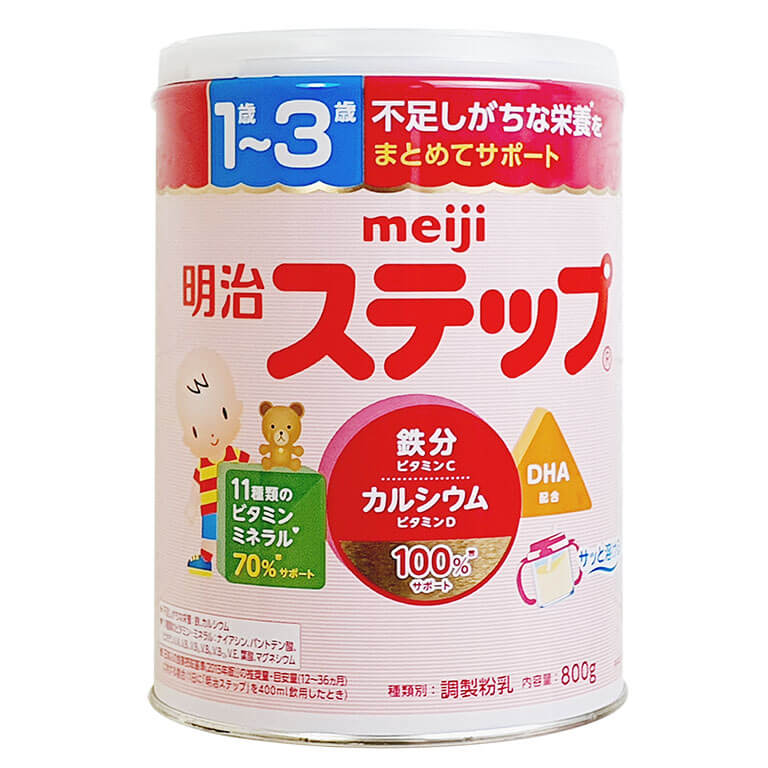 Sữa bột Meiji 1-3 tuổi Growing up Formula 800g (nhập khẩu chính hãng - mẫu mới)