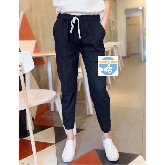 Quần kaki lưng thun dây rút