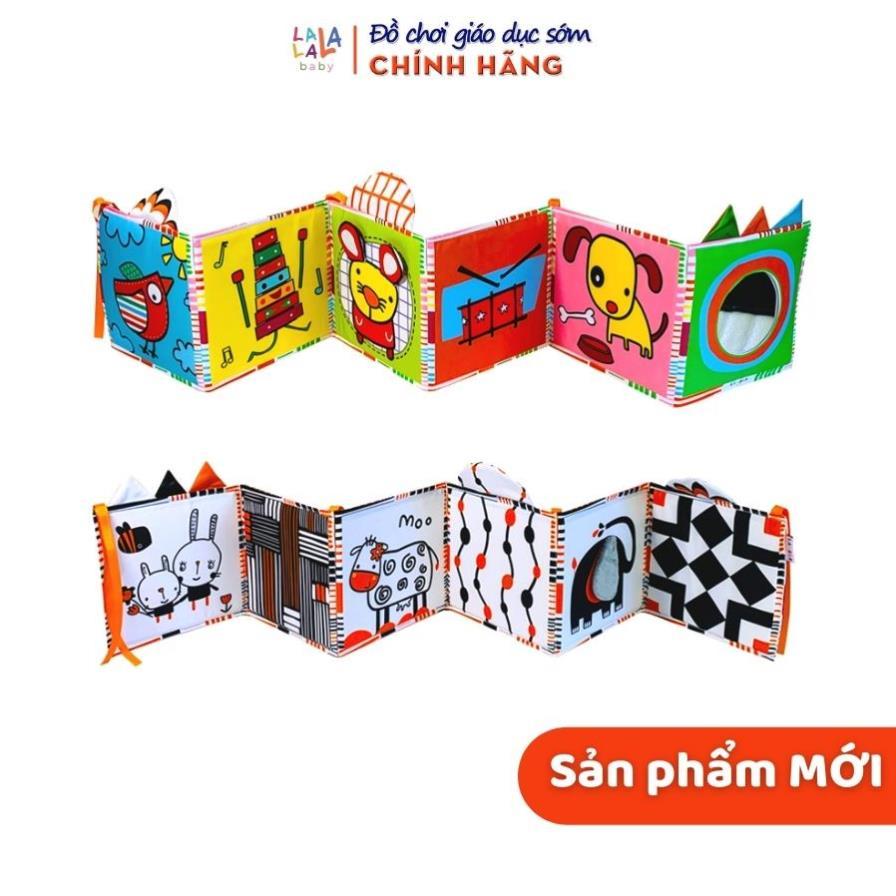 Sách vải kiêm quây cũi, kèm gương không bể Lalala baby 3in1 - sản phẩm thiết yếu đầu đời cho bé