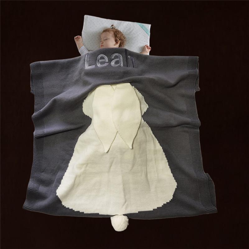 Chăn Cho Bé Sơ Sinh Đầm Quấn Bé Dệt Kim Bộ Chăn Gối Cho Bé Hình Thỏ Hoạt Hình Kẻ Sọc Trẻ Sơ Sinh Cho Bé Chăn Ga Gối Đầm