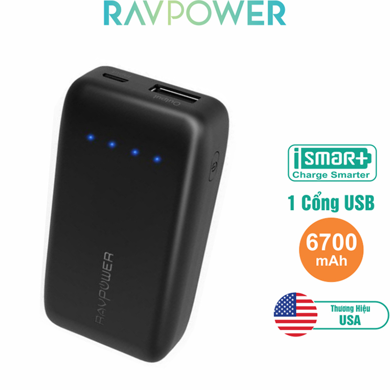 Pin Sạc Dự Phòng RAVPower 6700mAh RP-PB060 - Hàng Chính Hãng