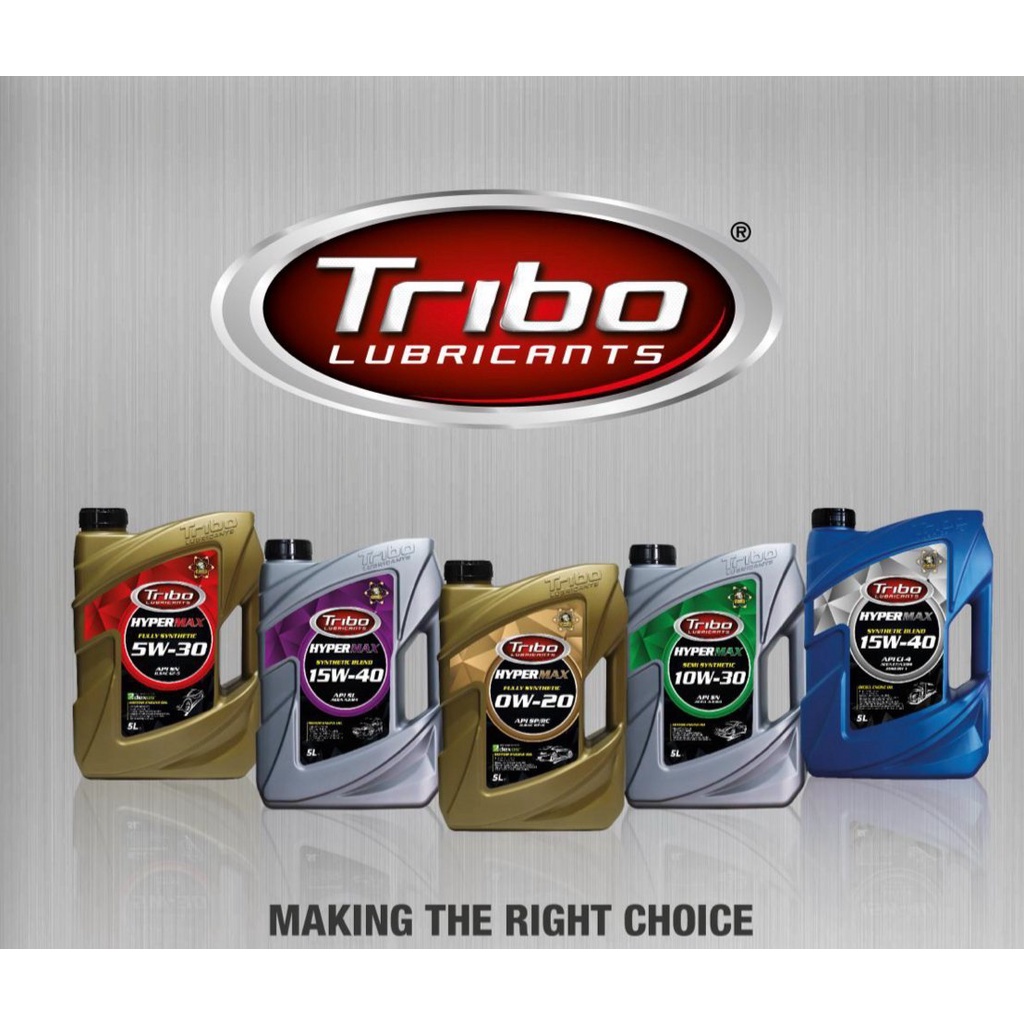 Dầu nhớt động cơ ô tô máy xăng, loại nhớt Tribo SAE 5w30 API SP FULL SYNTHETIC, can 4lit. Thương hiệu Tribo (UAE)