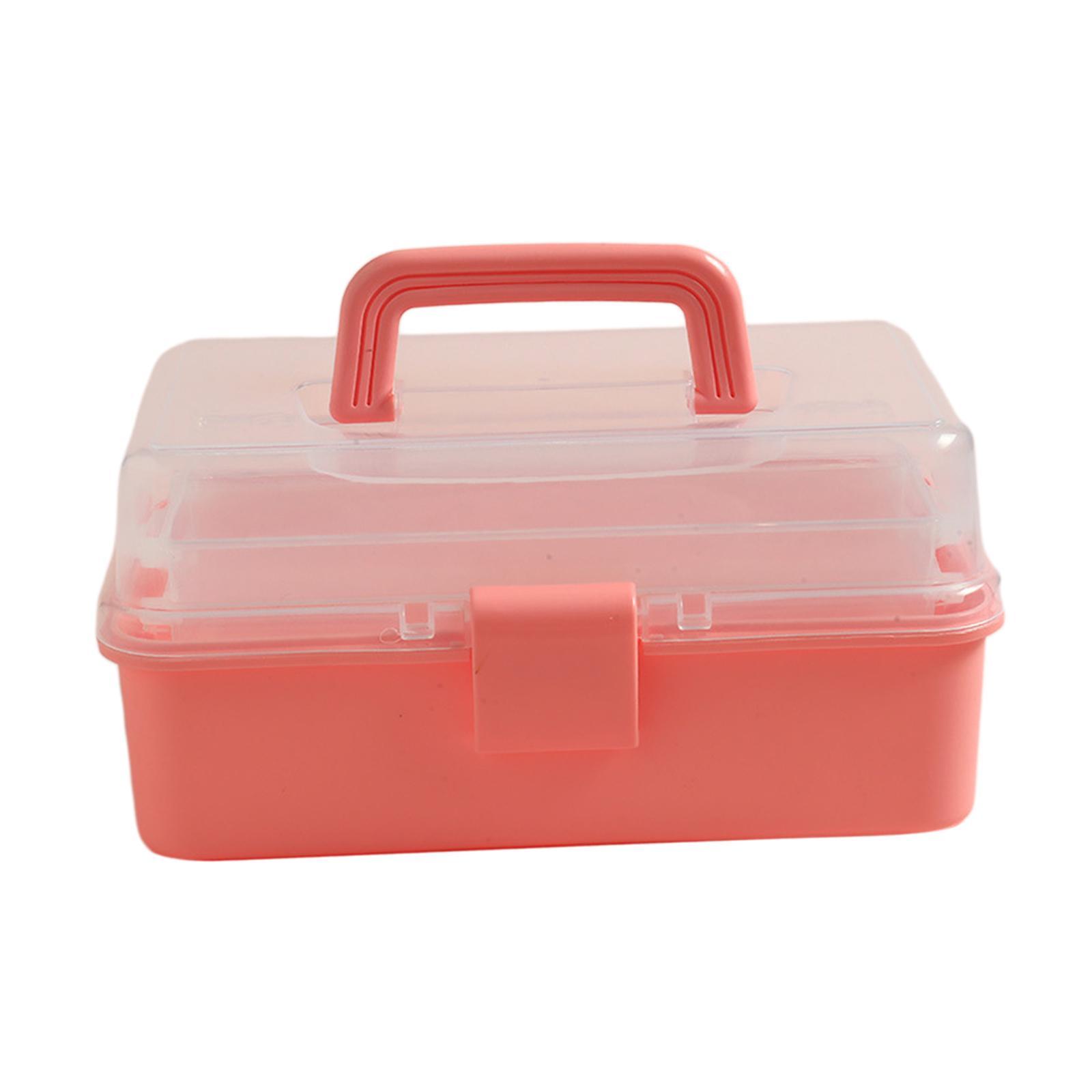Portable Storage Box 2 Layer Hair Accessories Box Multipurpose Organizer Box