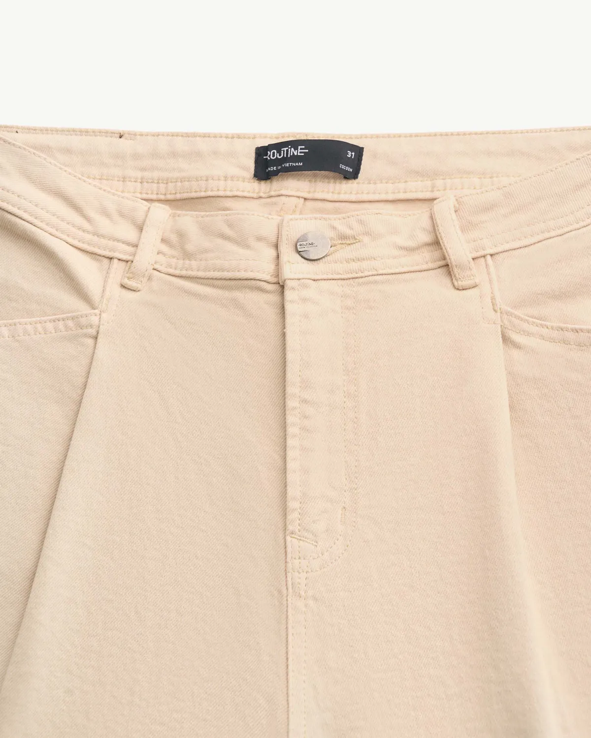 Quần jean nam Màu Be Form Cocoon - ROUTINE 10F25DPA014