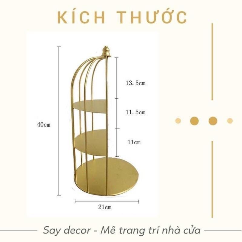 KỆ ĐỰNG MỸ PHẨM LỒNG CHIM SANG CHẢNH