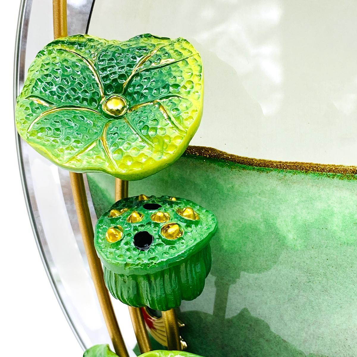 Tranh Cát Hoa Sen May Mắn 26.5 cm - ZSG