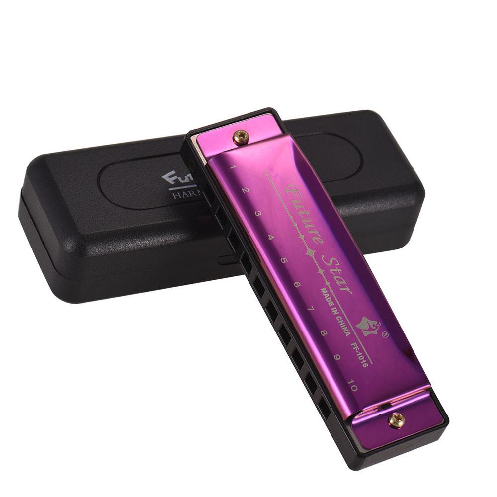 KEY CỦA C DIOTONIC HARCARONICA Miệng với ABS Reed Mirror Surface Design 10 Lỗ blues hòa âm hoàn hảo cho người mới bắt đầu trẻ em