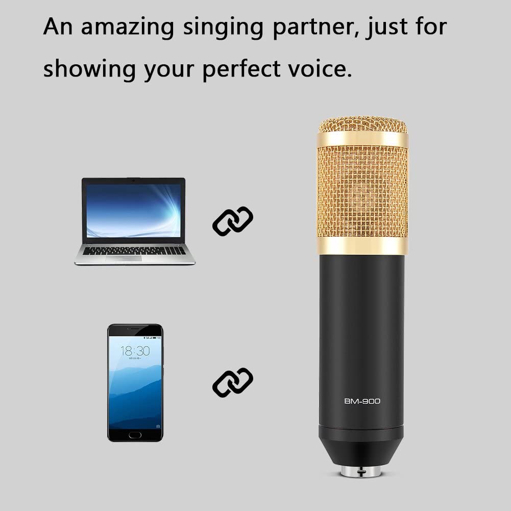 SOAIY Micro karaoke thu âm chuyên nghiệp BM900 - Hàng Nhập Khẩu