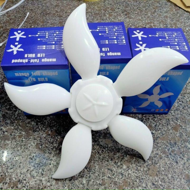 Mới Đèn Led Hoa mai 5 cánh 60w Đa năng có thể xếp gọn tiết kiệm Điện