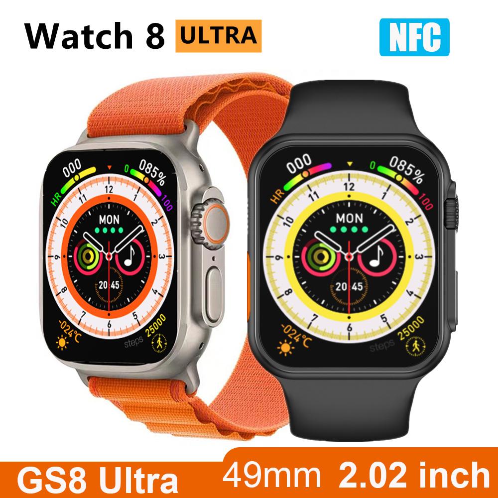 Đồng hồ thông minh 2022 GS8 Ultra Series 8 NFC Smartwatch Nam Nữ Gọi Bluetooth Chống nước Sạc không dây cho Apple Xiaomi Màu sắc: Trắng-HY