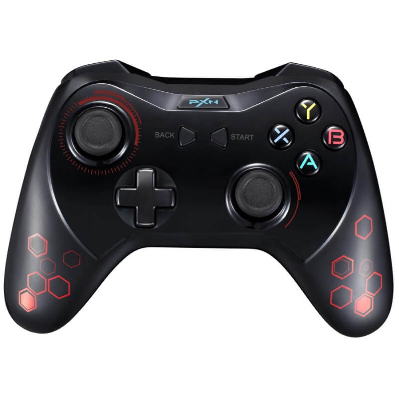 Tay cầm chơi game không dây PXN 9616/9606 Pro Black/Red Bluetooth Wireless form XBOX dành cho PC / Android / Smart TV / Playstation 3 (Có Rung)