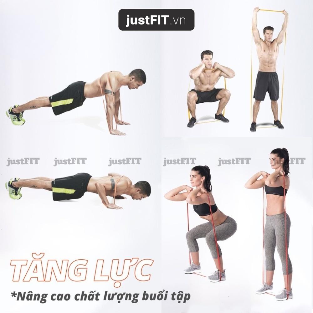 Dây kháng lực justFIT tập gym power band, powerband tập tay, cao su dài đàn hồi trợ lực