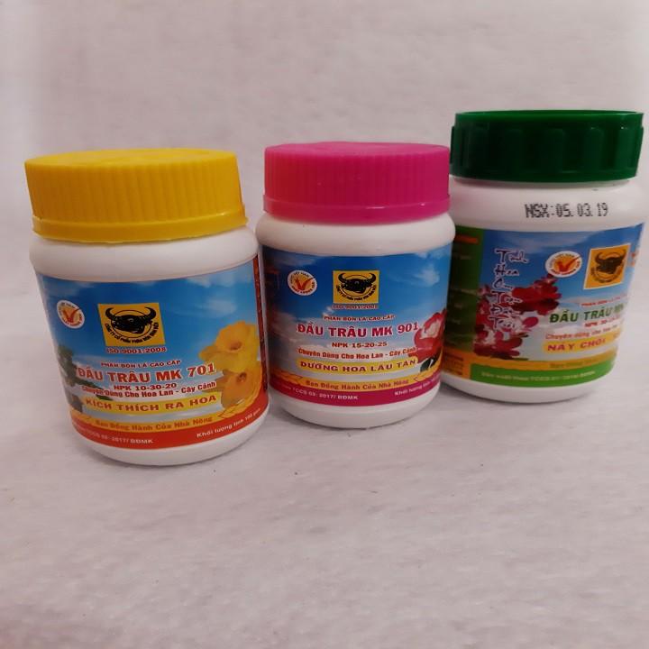 Set 3 lọ phân đầu trâu chuyên dùng cho lan, hoa hồng, cây cảnh