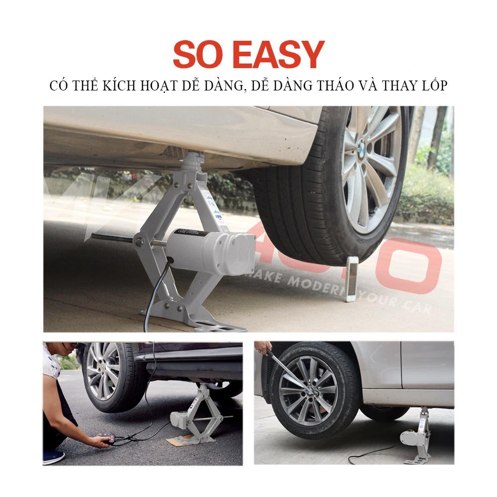 Bộ Dụng Cụ Nâng Kích Gầm Bằng Điện Cho Xe Hơi, Ô Tô Thương Hiệu Cao Cấp - MVN AUTO