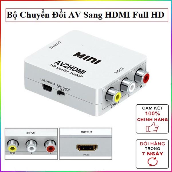 Bộ chuyển đổi cổng AV sang cổng HDMI chuẩn Full HD 1080P - Vỏ nhựa phân phối bởi XGames