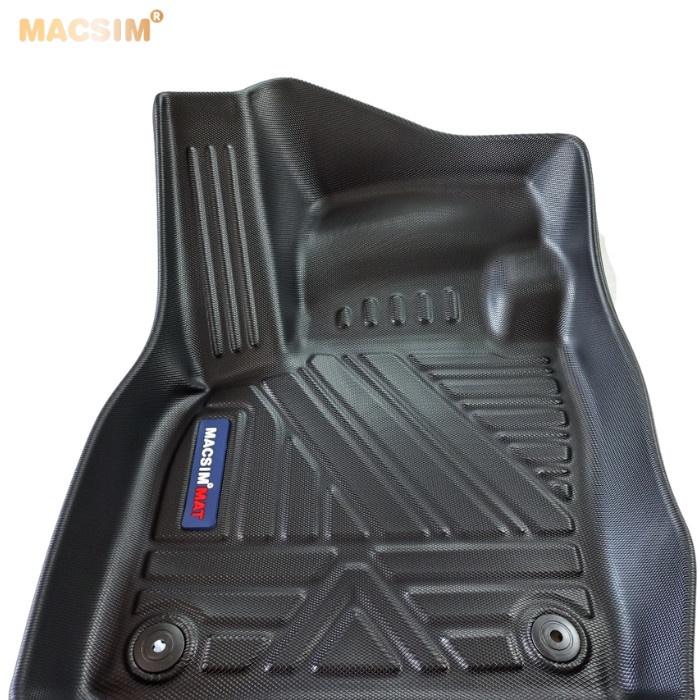 Thảm lót sàn xe ô tô Volkswagen T cross 2021-2022 Nhãn hiệu Macsim chất liệu nhựa TPV cao cấp màu đen
