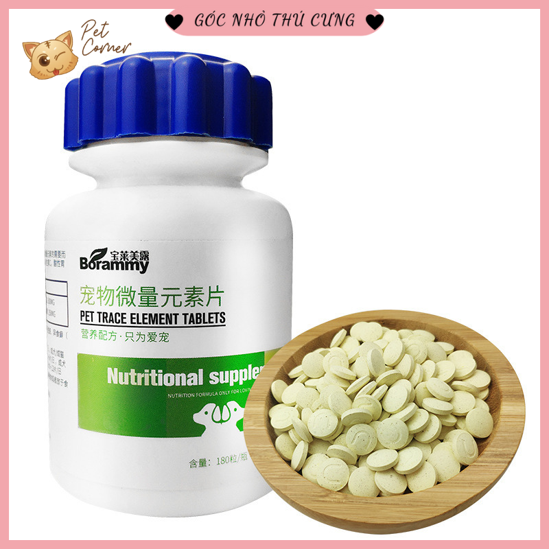 Vitamin cho chó mèo Borammy bổ sung dinh dưỡng cho thú cưng (180v)