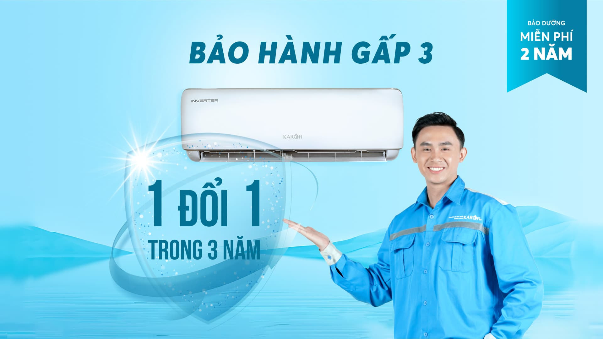 Điều Hòa IVENTER Karofi KDC-WI12, 12000BTU - Hàng Chính Hãng - Giao hàng và lắp đặt toàn quốc