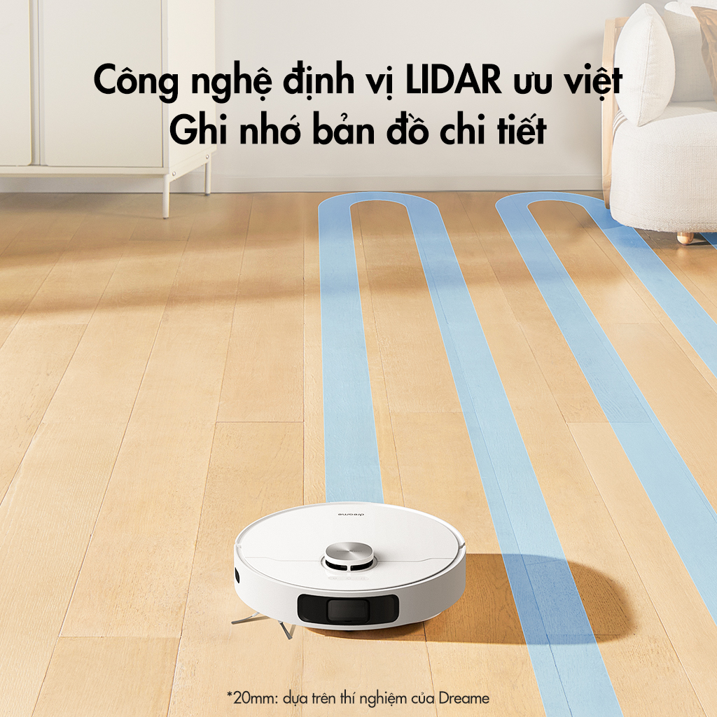 Robot lau sàn hút bụi tự làm sạch Dreame L10 Prime - Hàng chính hãng