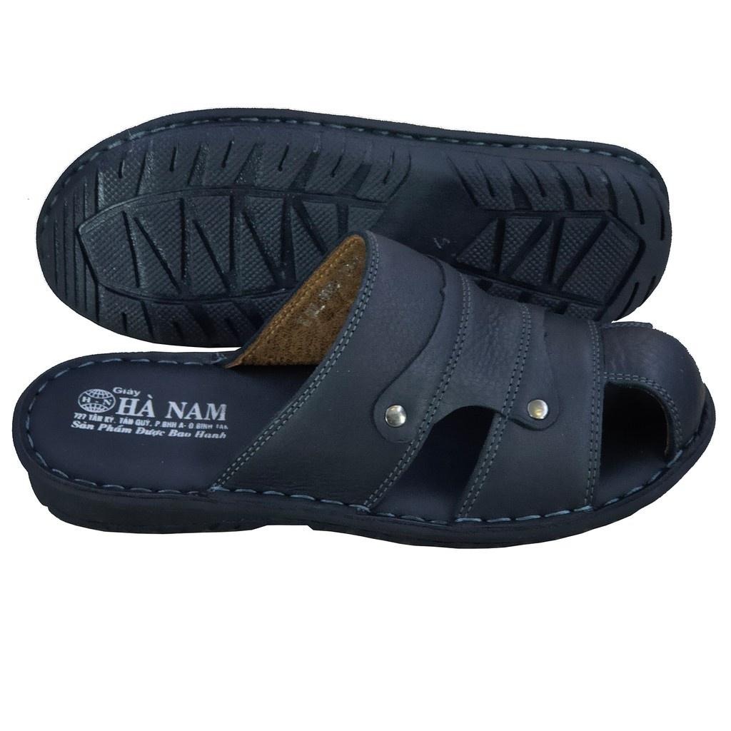 Dép Bít Mũi Nam Da Bò Thật TiTi ĐÔ Cao Cấp GSB2093d