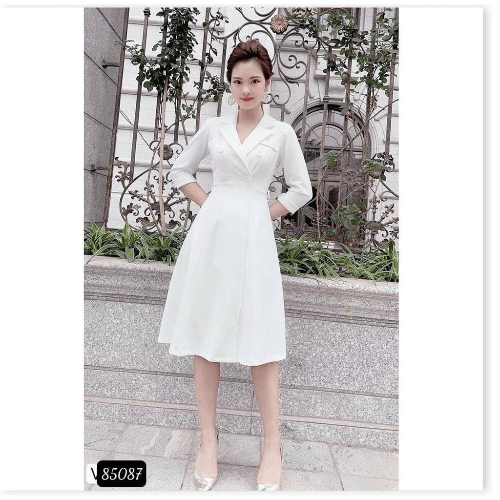 ĐẦM XOÈ TRẮNG VINTAGE SANG TRỌNG XINH XẮN , CHO CÁC NÀNG/ CÓ ĐỦ SIZE THỜI TRANG 1HITSTORE1